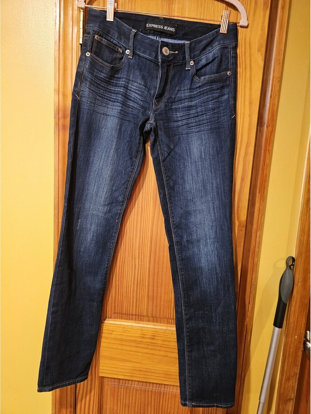 Express Womens Skinny Jeans Size 4 REGULAR Dark Blue